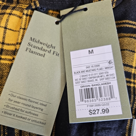 14. Men's Midweight Flannel Button-Down Shirt - Goodfellow & Co - Picture 5 of 9